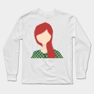 No Face Red Hair Long Sleeve T-Shirt